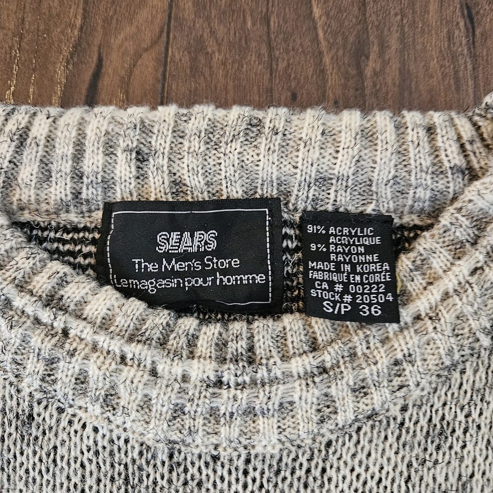 Vintage Sears Mens Store Sweater Mens Small Ski Graphic - Picture 5 of 6